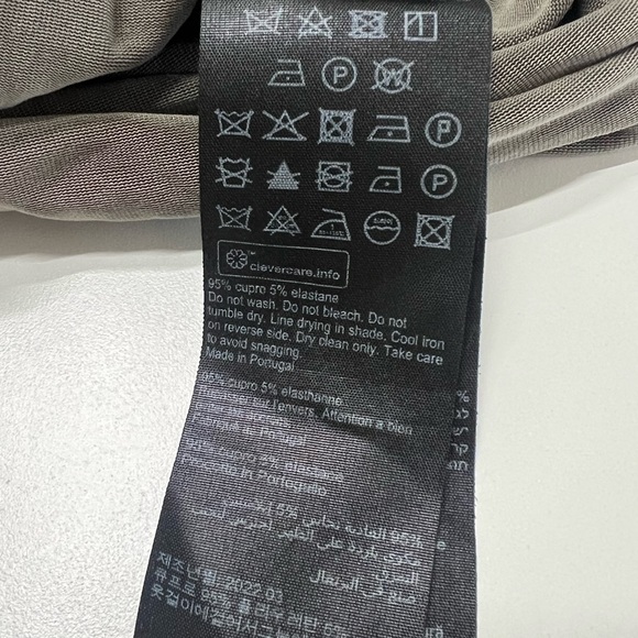 AllSaints Ara Ada Halter High Low Olive Green Exotic Back Tie Sleeveless Dress - Picture 6 of 7